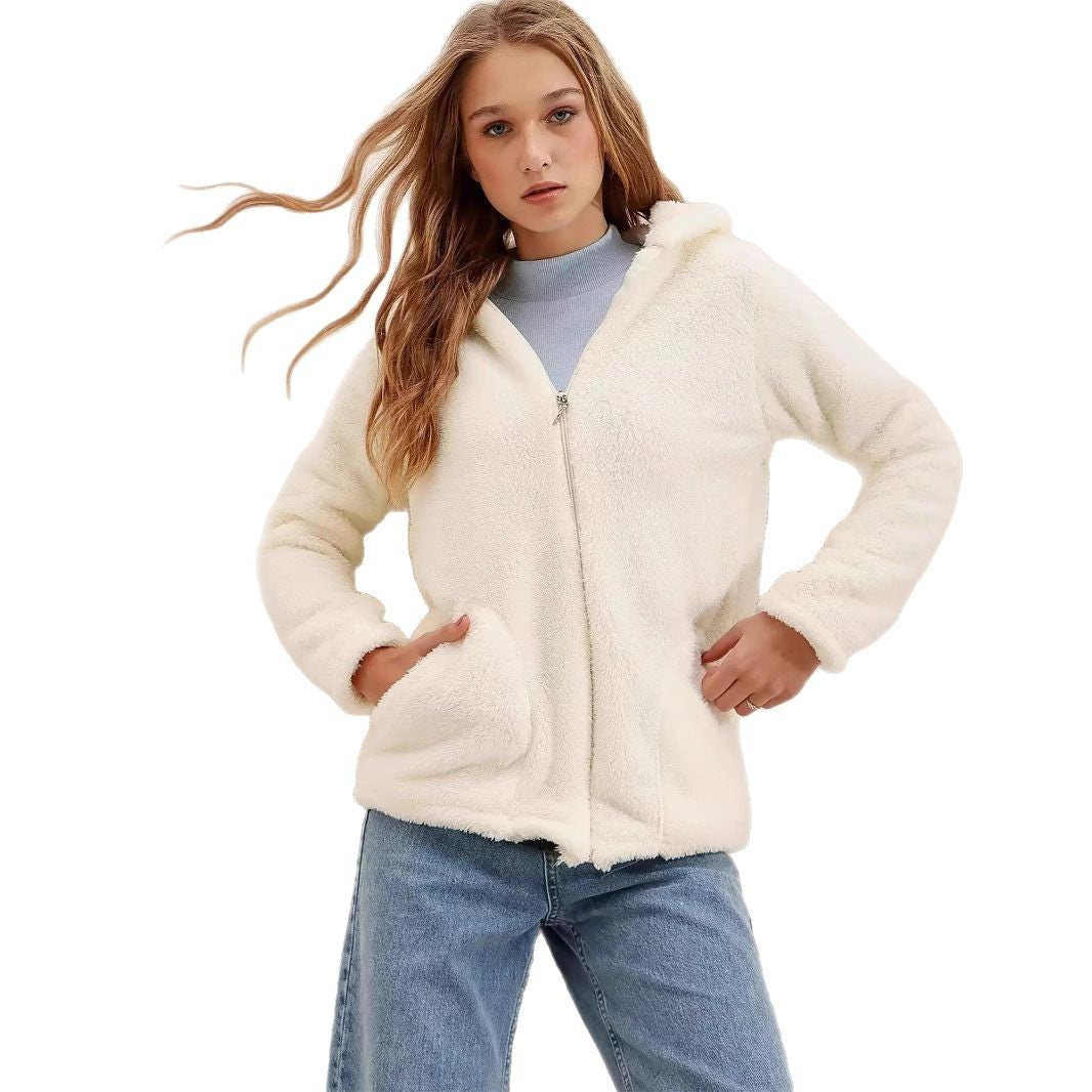 European And American Women's Clothing Plush Coat