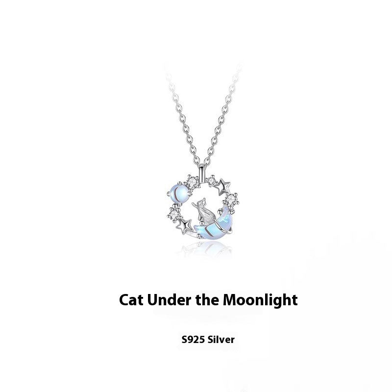 Light Luxury Exquisite Cold And Clear Feeling No Fading Cat Necklace