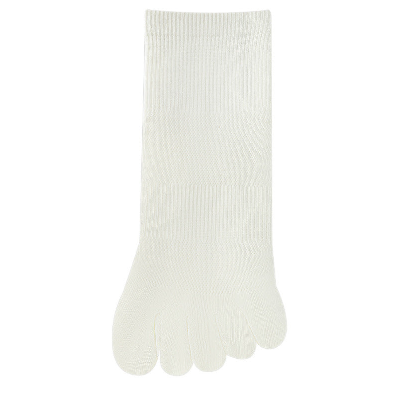 Women's Solid Color Simple Short Thin Five Toe Socks