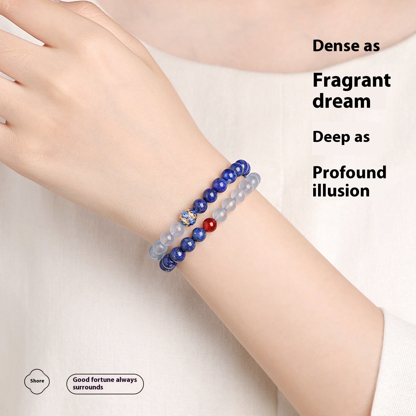 Natural Green Gold Stone Bracelet Women's Light Luxury Minority Exquisite