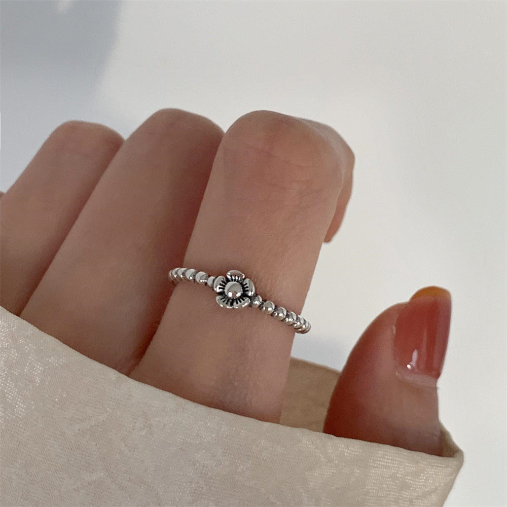 925 Sterling Silver Simple Bracelet Non-fading All-matching Little Finger Ring