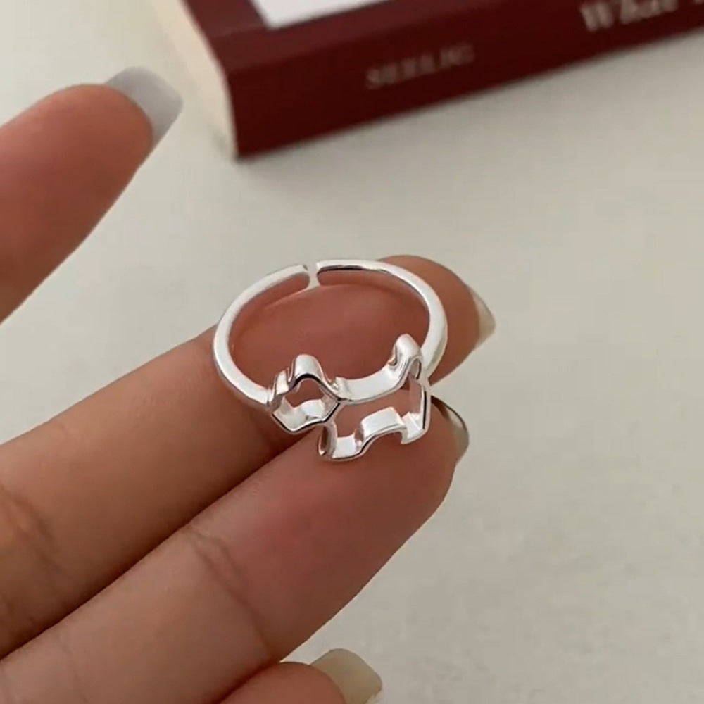 925 Sterling Silver Simple Bracelet Non-fading All-matching Little Finger Ring