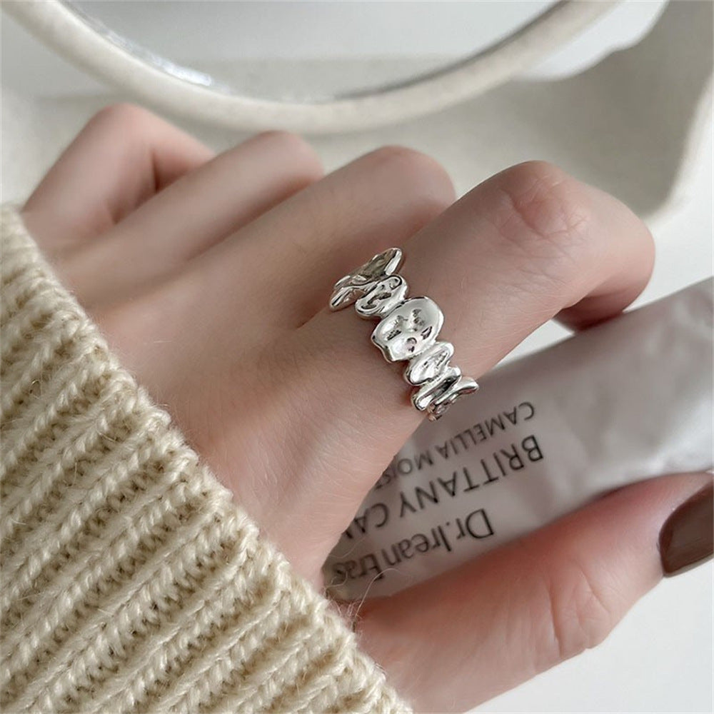 925 Sterling Silver Simple Bracelet Non-fading All-matching Little Finger Ring