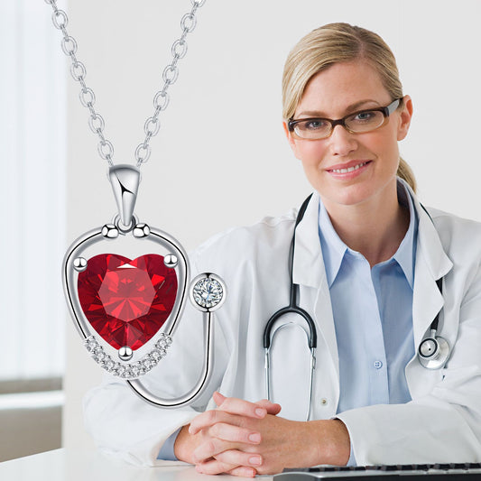 Women's Fashion Wings Cross Stethoscope Necklace