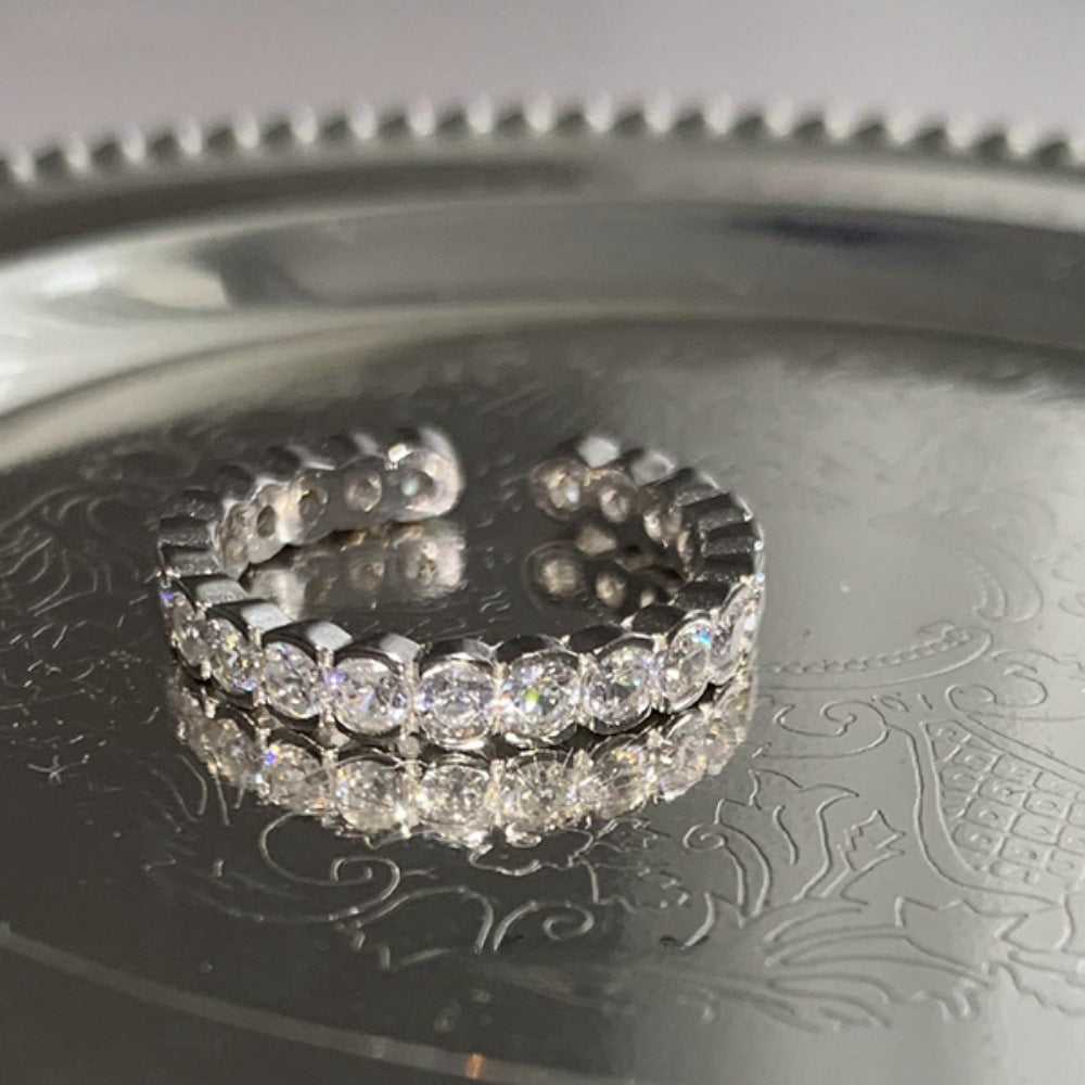 925 Sterling Silver Simple Bracelet Non-fading All-matching Little Finger Ring