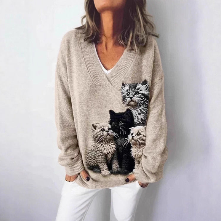 Loose And Lazy Style Soft Glutinous Pullover Women's Top