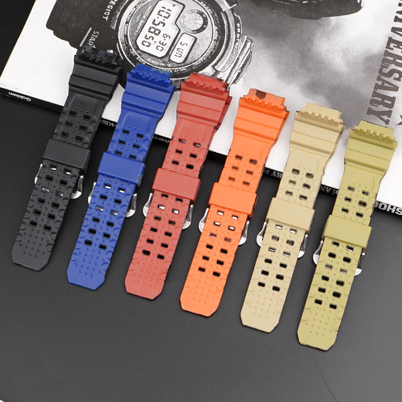 Camouflage Rubber TPU Resin Watchband Accessories