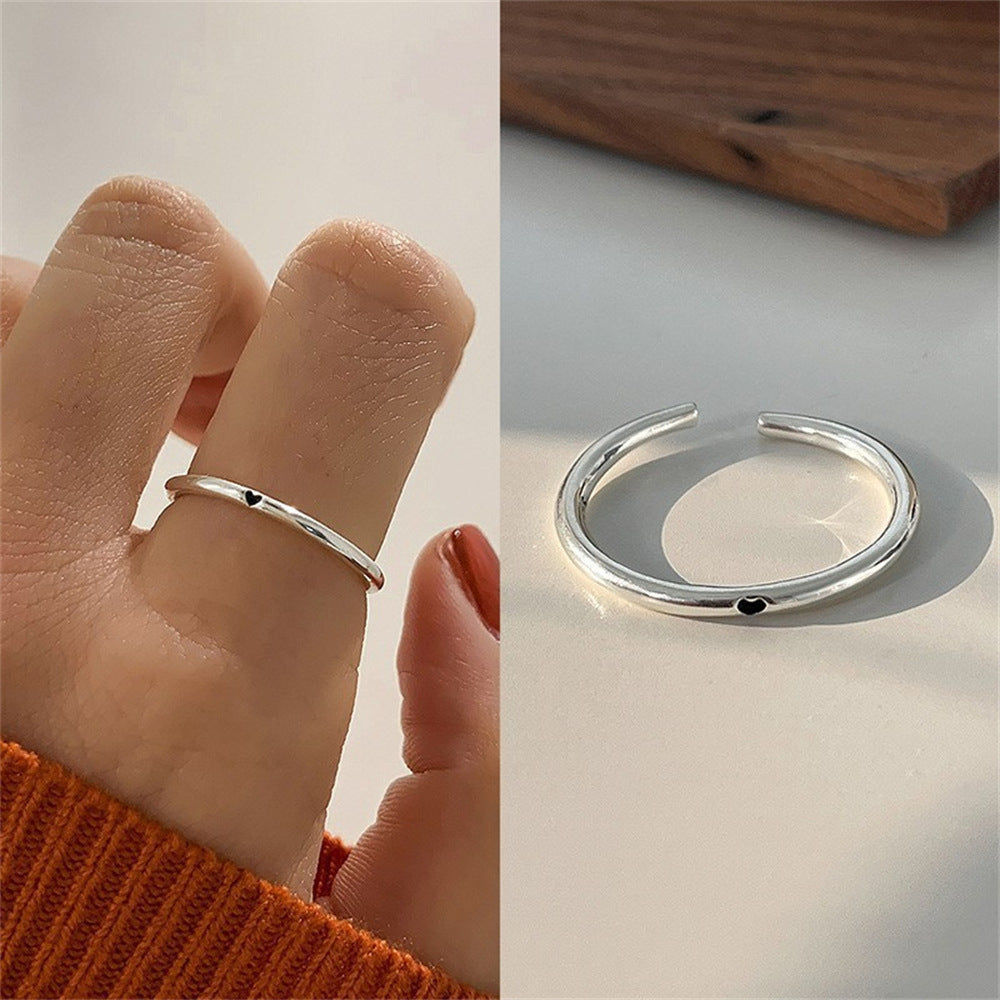 925 Sterling Silver Simple Bracelet Non-fading All-matching Little Finger Ring