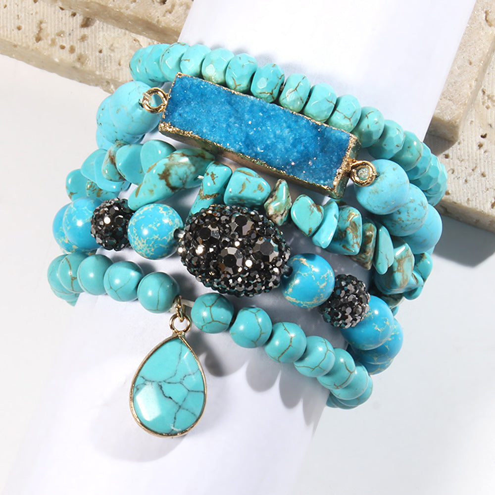 Women's Fashion Versatile Glass Beaded Stretch Bracelet