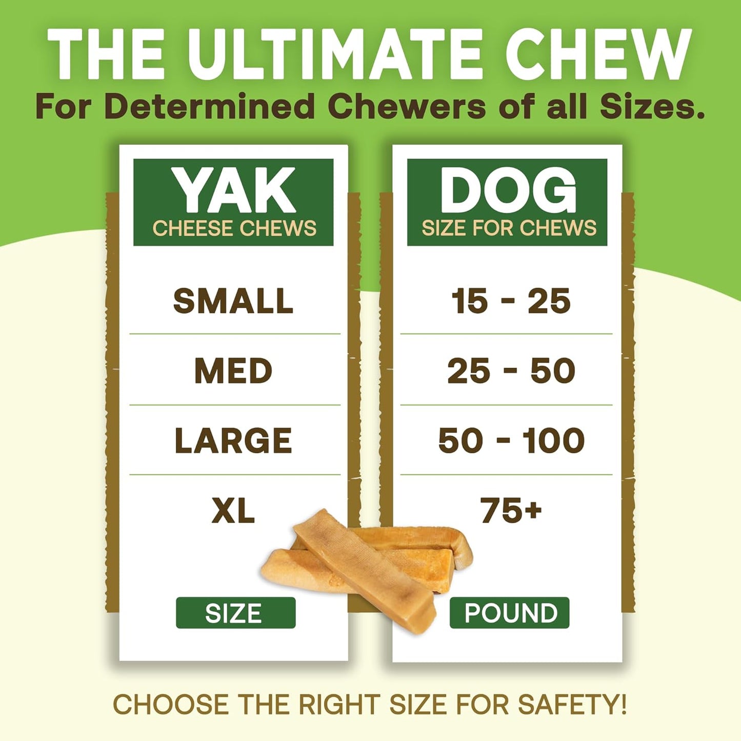 Gold Yak Chews for Small Dogs (4 - 75 sticks)