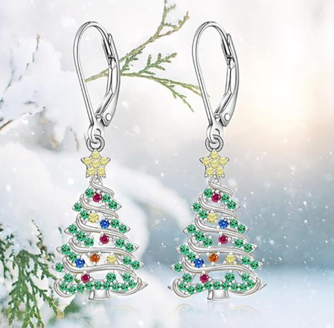 Christmas Tree Earring Pendant For Ladies