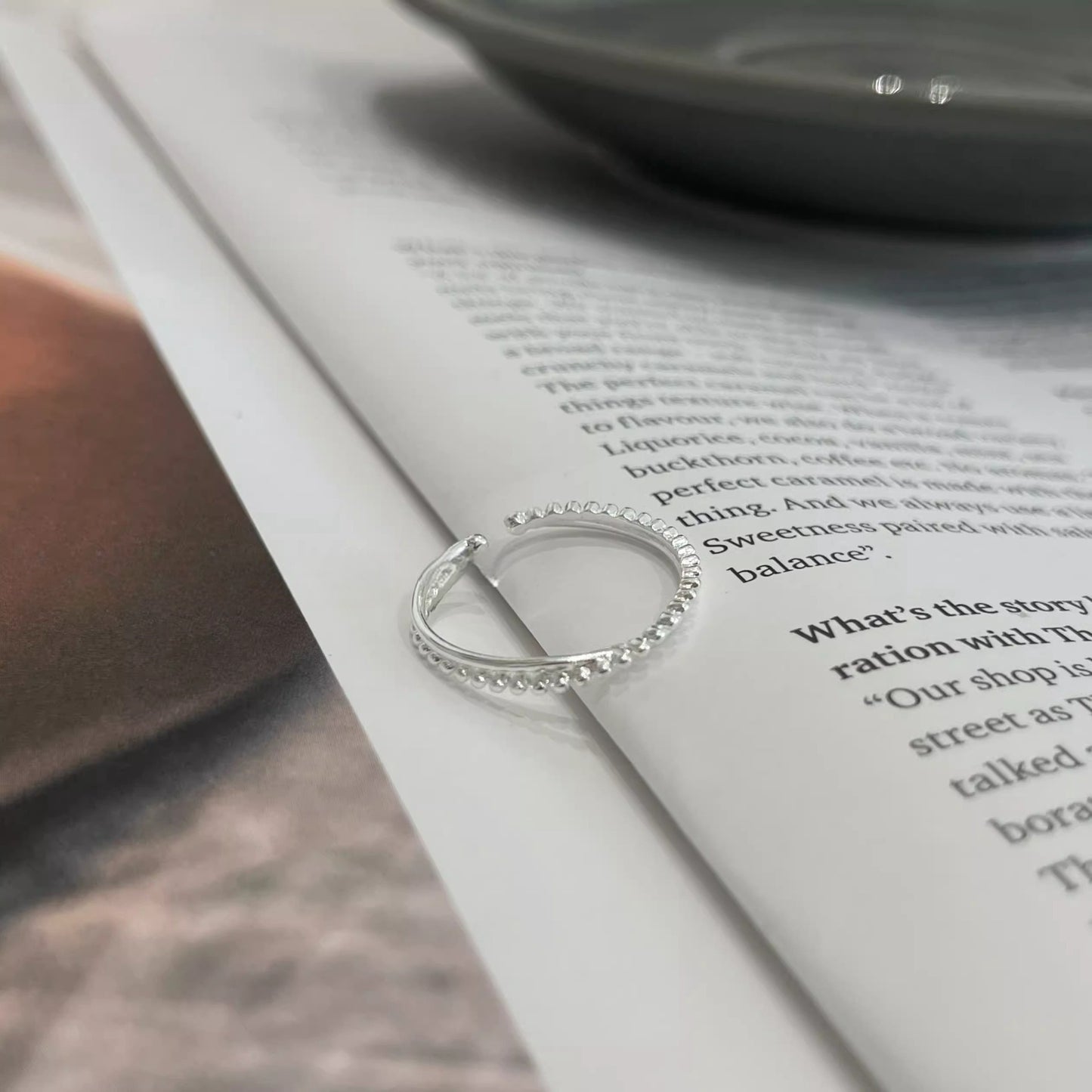 925 Sterling Silver Simple Bracelet Non-fading All-matching Little Finger Ring