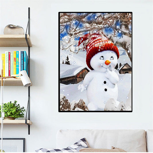 3D DIY Full Diamond Square Diamond Embroidery Christmas Snowman Diamond Painting Art Rhinestone Handmade Gift