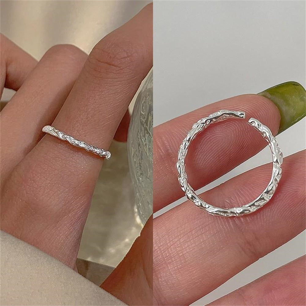 925 Sterling Silver Simple Bracelet Non-fading All-matching Little Finger Ring