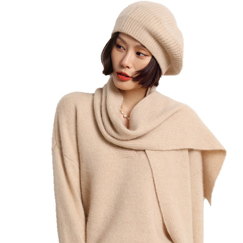 Cashmere Knitted Loose Versatile Women's Beret