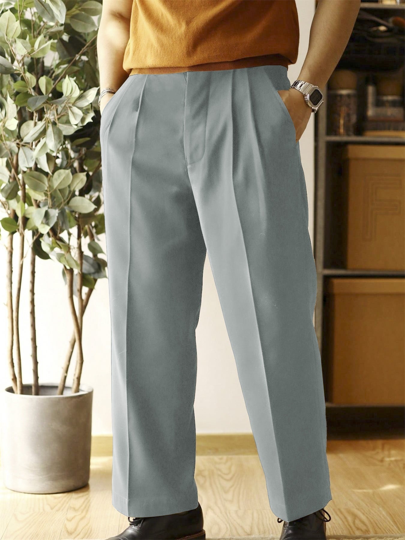 Men's Casual Fashion Loose Straight Trend Wide-leg Pants