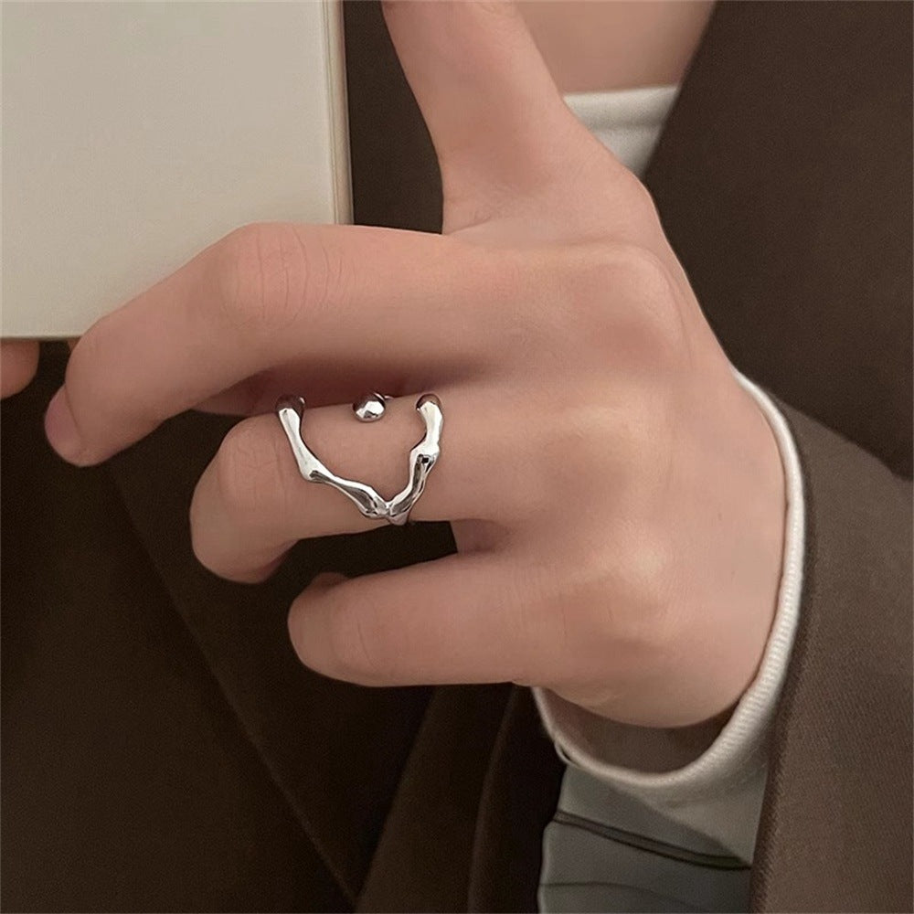 925 Sterling Silver Simple Bracelet Non-fading All-matching Little Finger Ring