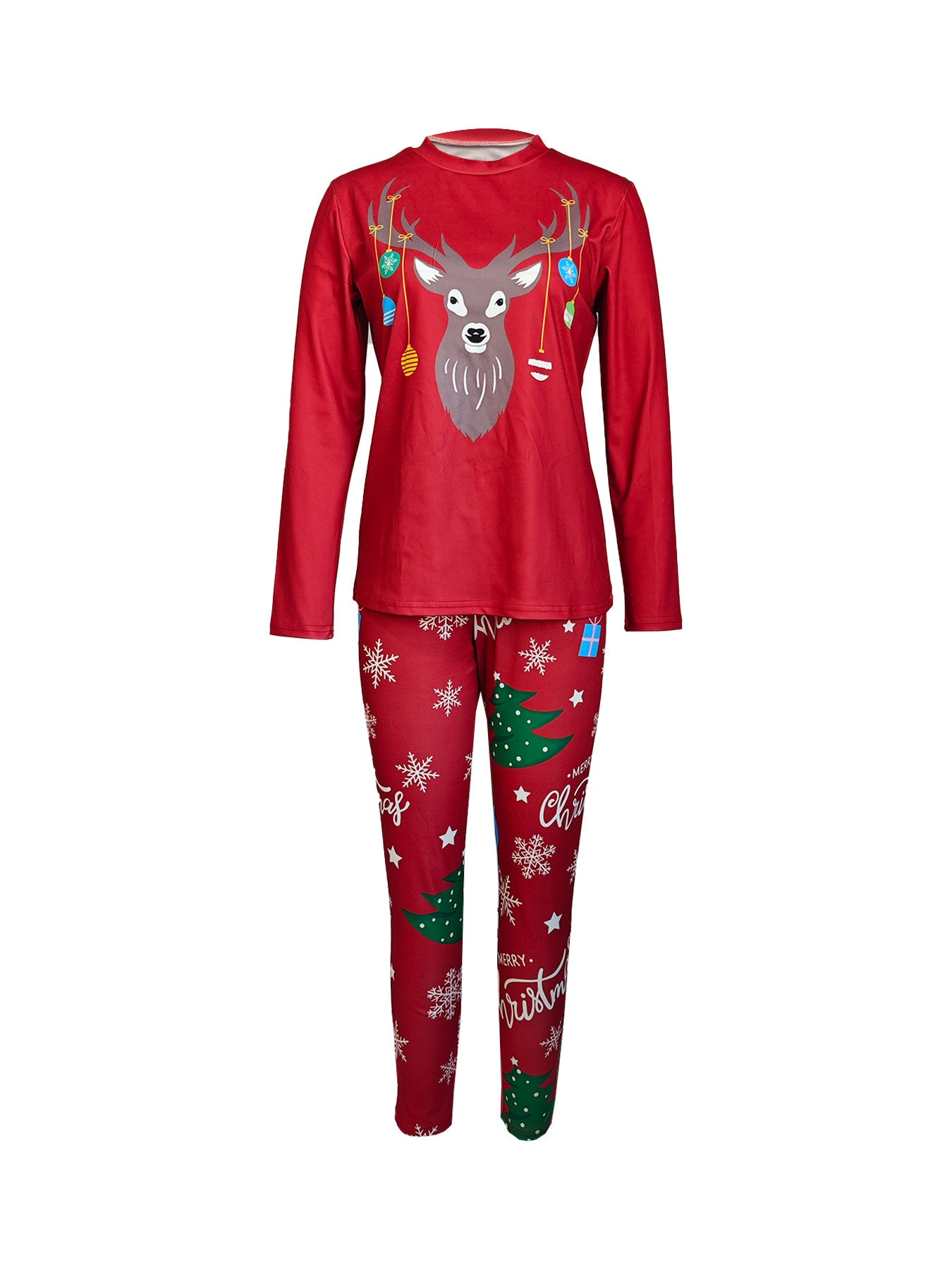 Christmas Animal Print Long-sleeved Trousers
