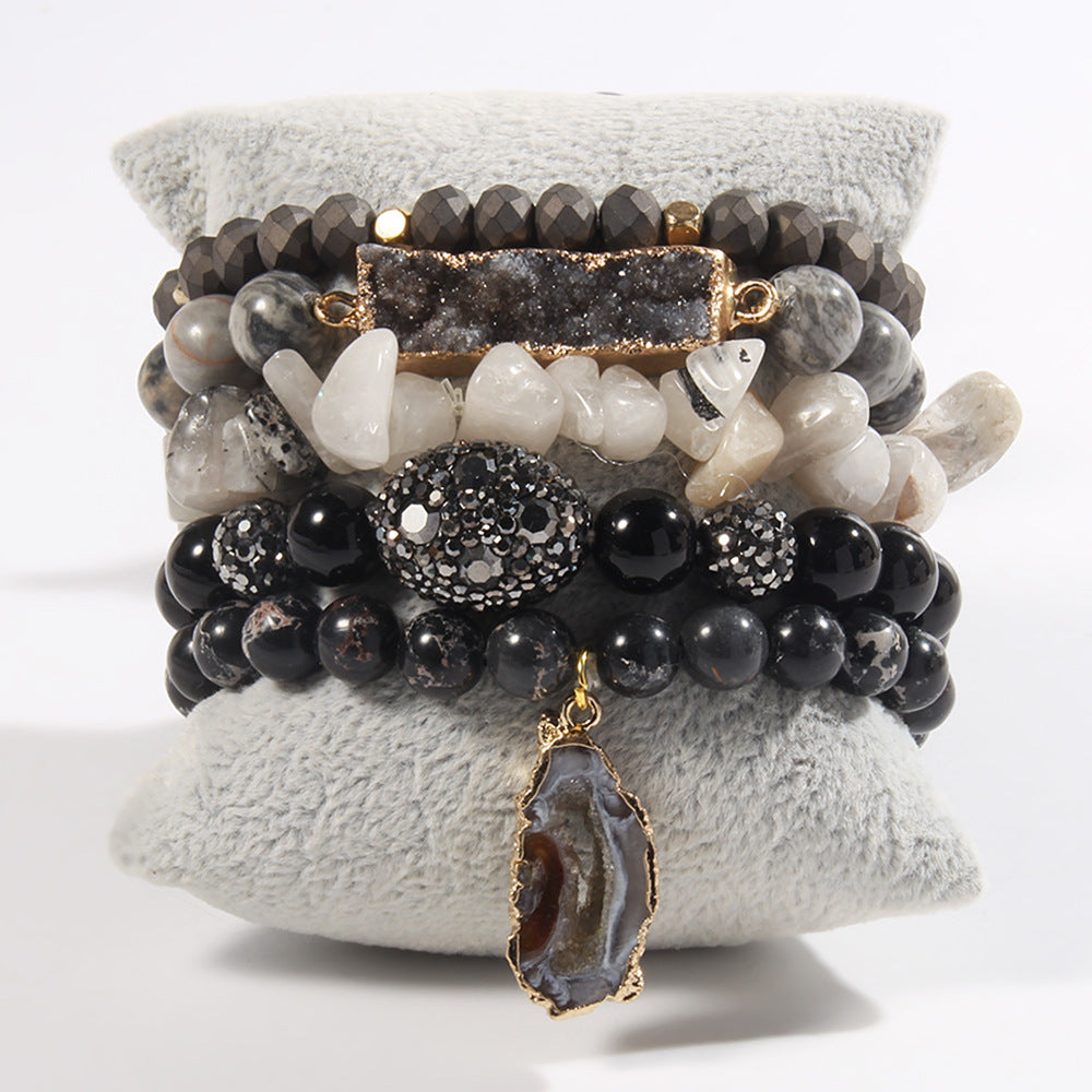 Women's Fashion Versatile Glass Beaded Stretch Bracelet