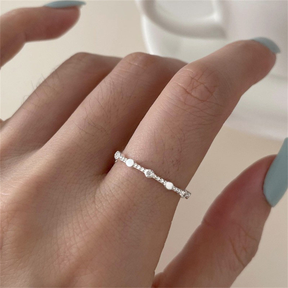 925 Sterling Silver Simple Bracelet Non-fading All-matching Little Finger Ring