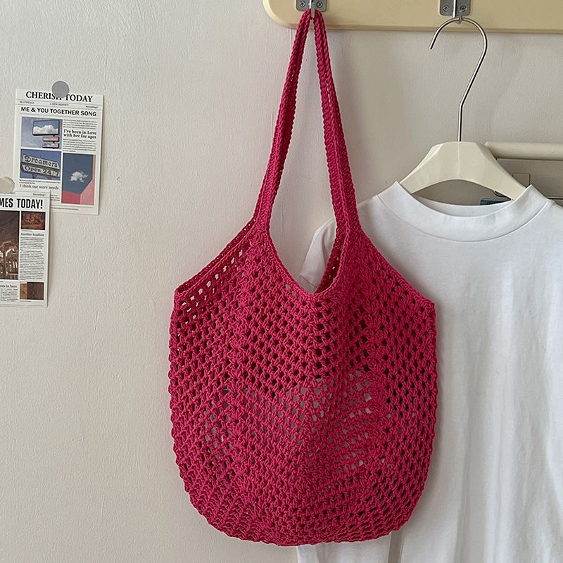 Casual Large Capacity Cotton Thread Woven Bag