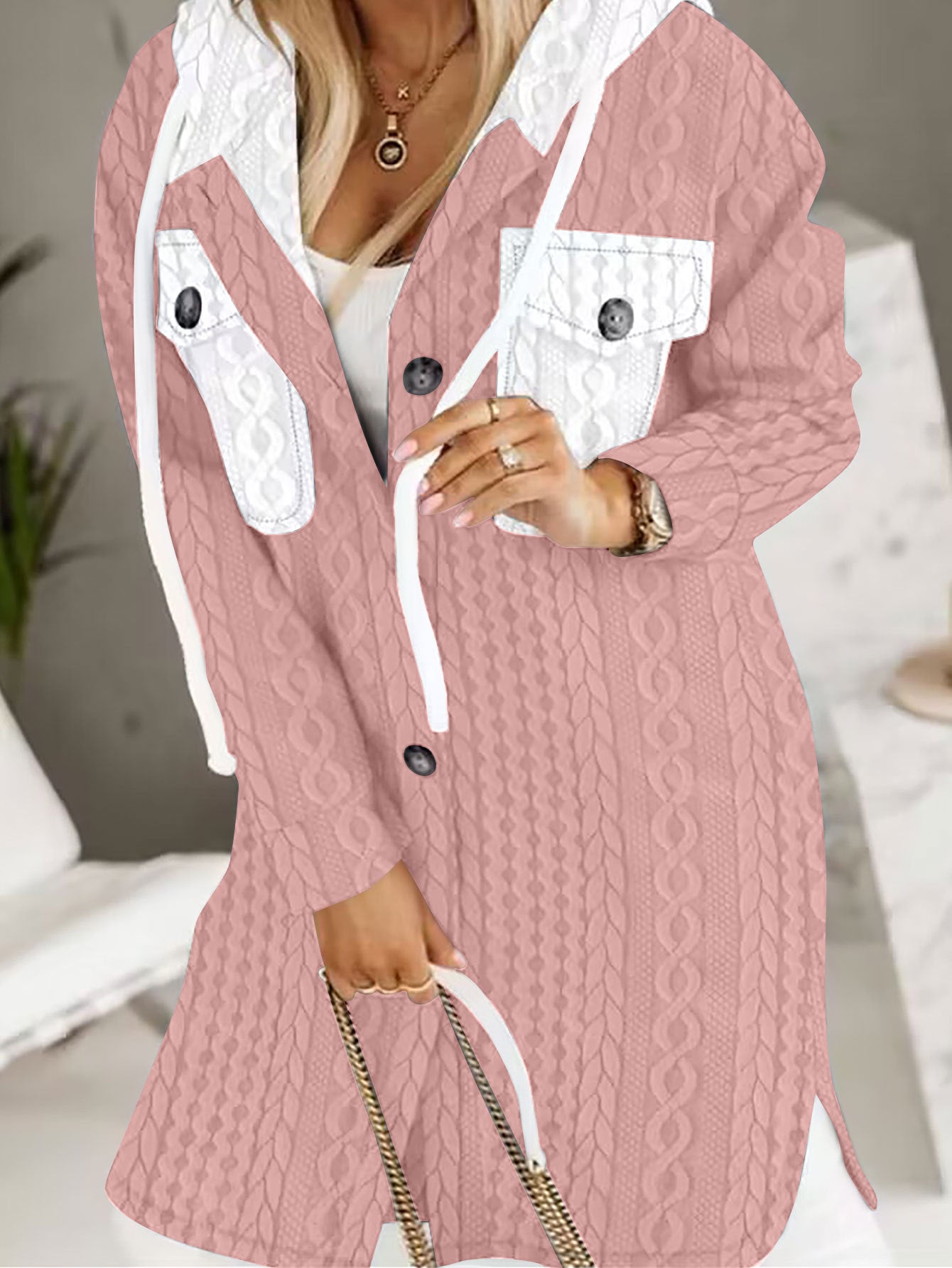 Fashion New Hooded Coat Women's Clothing