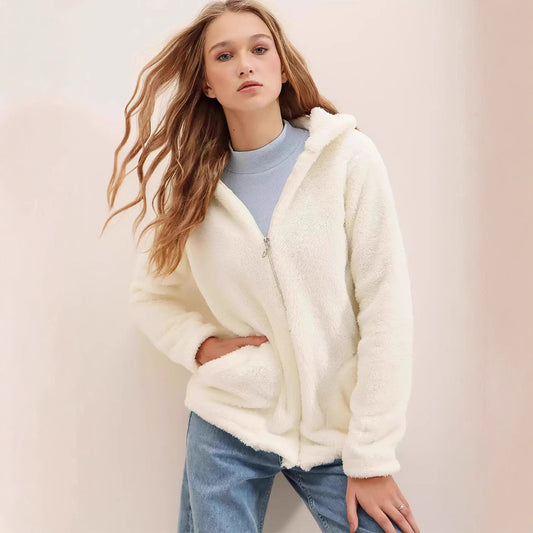 European And American Women's Clothing Plush Coat